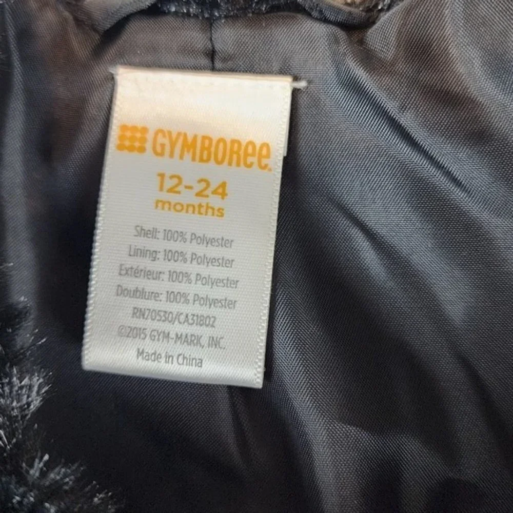 Gymboree outlet faux fur shrug Girl 12-24 months black
